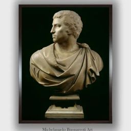 The Art House Brown & Black Bust of Brutus Canvas Painting Wall Art-image-81