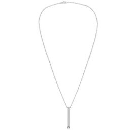 Peora Silver Plated Fancy 3D Bamboo Shape Vertical Stick Pendant with Chain image 2