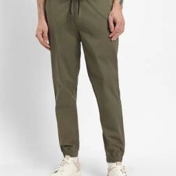 Bewakoof Green Regular Fit Joggers-picture-48