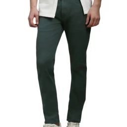 Louis Philippe Green Cotton Slim Fit Jeans-image-41