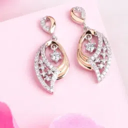 Zavya Dual Bloom Radiance Two-Tone Plated Flower Pattern Earrings-image-28