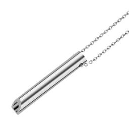 Peora Silver Plated Fancy 3D Bamboo Shape Vertical Stick Pendant with Chain image 5