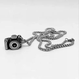 Peora Silver Plated Fancy Camera Pendant with Chain-image-16