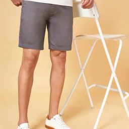 Byford by Pantaloons Charcoal Grey Slim Fit Shorts-image-82