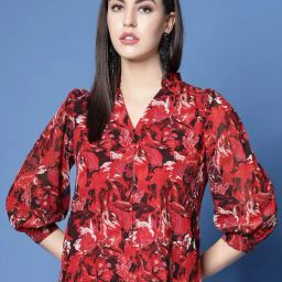 Melon by PlusS Red Printed Top-image-22