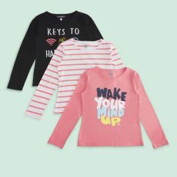 Pantaloons Junior Kids Multicolor Cotton Printed Full Sleeves T-Shirt-image-34