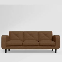 Godrej Interio Zompy Advance Fabric 3 Seater Sofa Finish Color - Dark Brown, Knock Down-58
