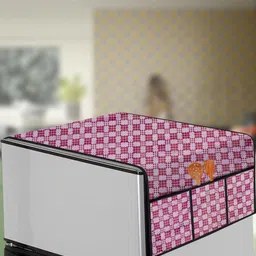 The Furnishing Tree Magenta Printed Refrigerator Cover-picture-53