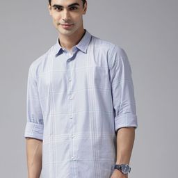 Blackberrys Men Slim Fit Pure Cotton Checked Casual Shirt-picture-7