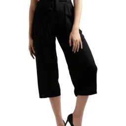 Miss Chase Black Relaxed Fit Culottes-picture-33