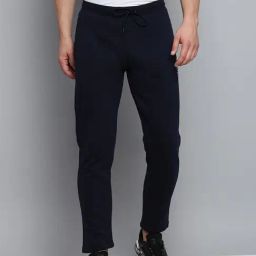 Showoff Navy Cotton Relaxed Fit Trackpants-image-30