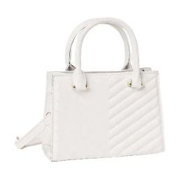 Styli White Quilted Satchel Handbag-image-8