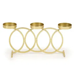 Home4U Elon Gold Mild Steel T-Light Candle Holder-image-59