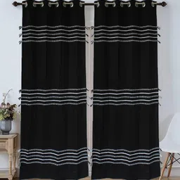 Dekor World Multicoloured Set of 2 Embellished Long Door Curtain-47