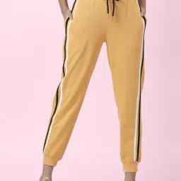 Ajile by Pantaloons Orange Cotton Striped Joggers-image-52