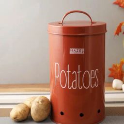 HAZEL Red Galvanized Metal Potato Storage Container (2.2L)-37