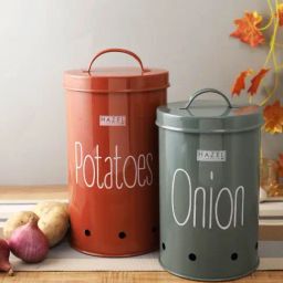 HAZEL Multicolor Galvanized Metal Containers - Set of 2 (1.25L)-83