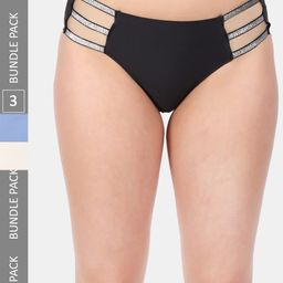 Amour Secret Women Pack of 3 Mid-Rise Anti Bacterial Hipster Briefs-picture-13