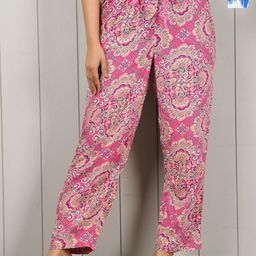 Style Shoes Pack Of 2 Floral Printed Mid-Rise Lounge Pants-image-52
