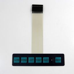 neutral 2PCS 1x6 Matrix Array 6 Key Membrane Switch Keypad Keyboard 16 Keys with LED image 1