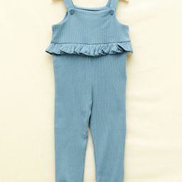 LC Waikiki Sleeveless Ribbed & Ruffle Detailed Jumpsuit - Blue-image-76