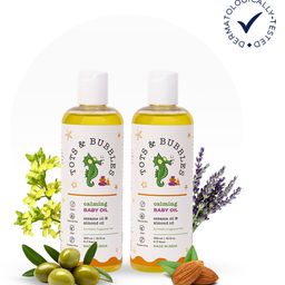 TOTS & BUBBLES Calming Baby Massage Oil  Set of 2 - 300ml each-1