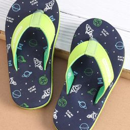 Cute Walk by Babyhug Slip On  Flip Flops Printed- Navy Blue-image-84