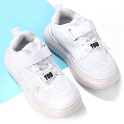 Oh! Pair Slip On Casual Shoes with Velcro Closure - White-image-50