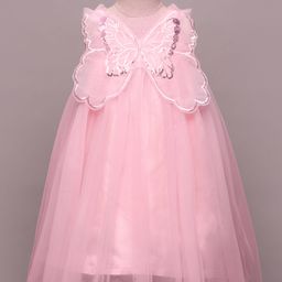 Mark & Mia Woven Sleeveless Party Dress With Butterfly Applique & Sequin Detailing - Pink-image-62