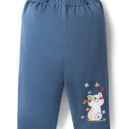 Tango Interlock Knit Full Length Legging with Kitty Print - Royal Blue-image-52