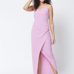 CORSICA Women Gathered or Pleated Bodycon Maxi Dress-image-11