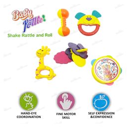 KiddyBuddy 5 Pieces Rattle Set  (Color May Vary) image 2