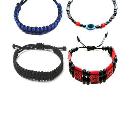 Dynamic Retail Global Men 4 Handcrafted Wraparound Bracelet-65