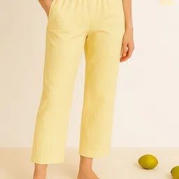 Aartej Women Pack Of 2 Cotton Straight-Leg Mid-Rise Lounge Pants-image-3