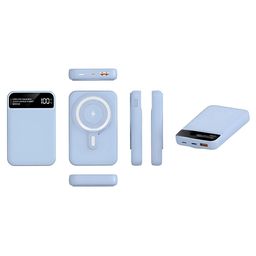 GearZTouch Volt Wireless Ultra Power Bank 10000mAH, Fast Charging 22.5W, Triple Output (1 USB, 1Lighteening&1 Type-C Port)Blue image 4