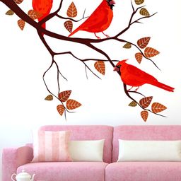 LANSTICK Brown & Red Printed Waterproof Wall Sticker-20