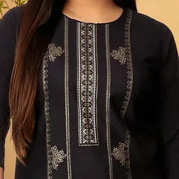 Anouk Rustic Selection Of 3 Ethnic Motifs Printed Round Neck Straight Kurtas image 2