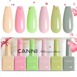 CANNI Hema Free Set Of 6 UV Soak Off Gel Nail Polish - 9ml Each - 2320-image-26