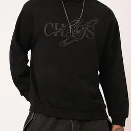 Kook N Keech Grunge Edge Typography Printed Cotton Terry Relaxed Fit Sweatshirt-picture-23