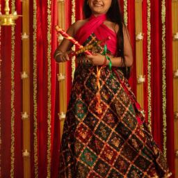 VASTRAMAY Girls Multicolor Embroidery Lehenga Cholis-image-42