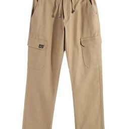 Cavio Boys Khaki Cotton Comfort Fit Cargo Pants-image-30