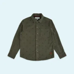 Pantaloons Junior Olive Printed Full Sleeves Shirt-picture-23