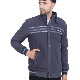 Dollar Slate Grey Regular Fit High Neck Jacket-picture-44
