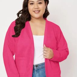 BRINNS Pink Solid Casual Jacket-18