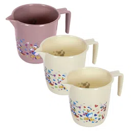 Kuber Industries Beige & Pink 3 piece Floral Plastic Bath Accessories Set-picture-17