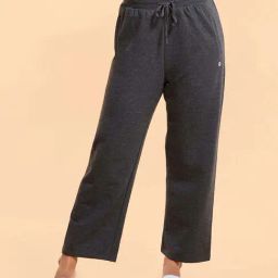 Enamor Black Melange Plain Lounge Pants-picture-14