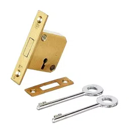 Harrison 45 mm GT Brass 3 Lever 2 Keys Dead Sliding Lock, 0524-45