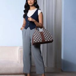 ZOUK Bidri Kaiser Printed Handbag-11