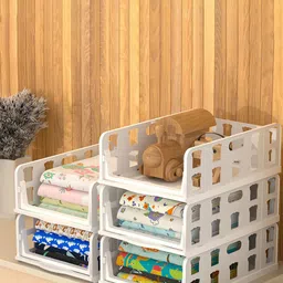 Kuber Industries White Set of 5 Reusable Drawer Organiser Organisers-7