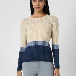 Van Heusen Beige Regular fit Self Top-picture-7